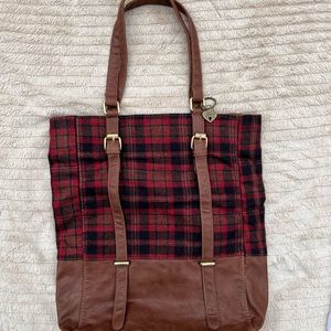AMERICAN RAG CIE PLAID SHOULDER BAG